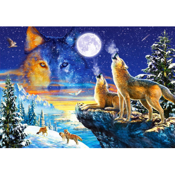 Puzzle 1000 HOWLING WOLVES 103317