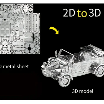 3D kokkupandav metallmudel